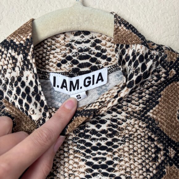 I.AM.GIA Snake Print Kenzie Long Sleeve Print Bodysuit - Picture 3 of 13